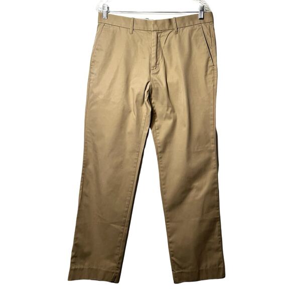 Gap Pants Mens size 33" Tan Chino Khakis Straight Leg Pockets Hook and Eye Close - Picture 1 of 11